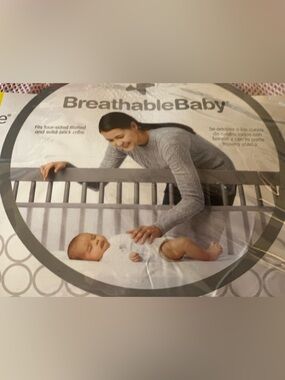BREATHABLE BABY MESH CRIB LINER -CLASSIC COLLECTION-PINK